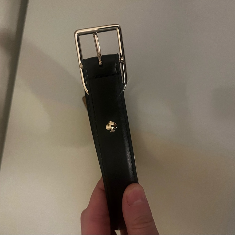 Sleek Black Leather Kate Spade Belt